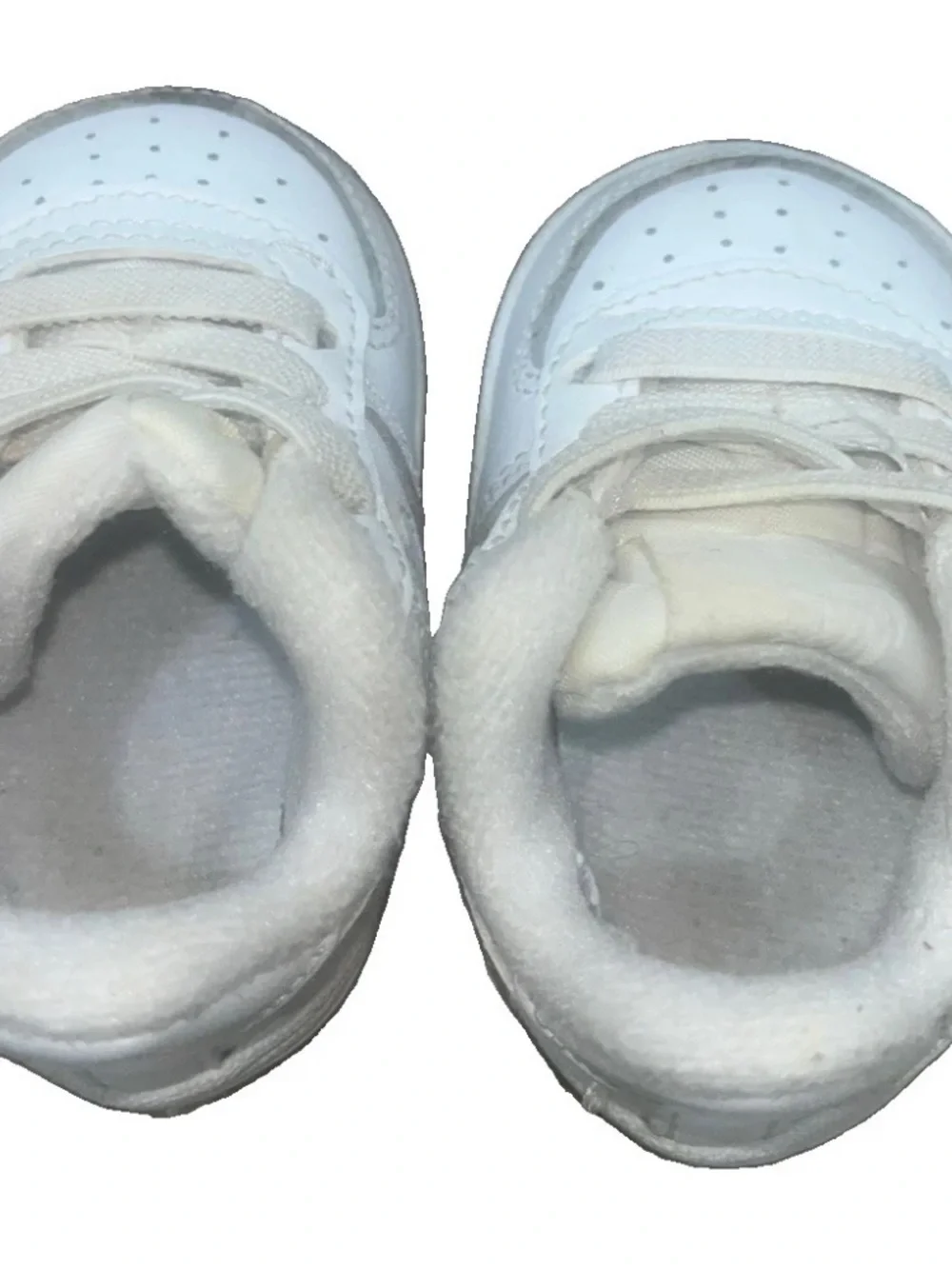 Nike Air Force 1 Triple White Crib Baby Size 1C (CK2201-100)